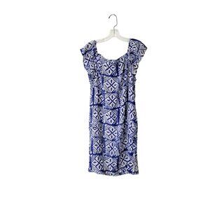 A.P.C. Blue & White Batik Silk Dress XS